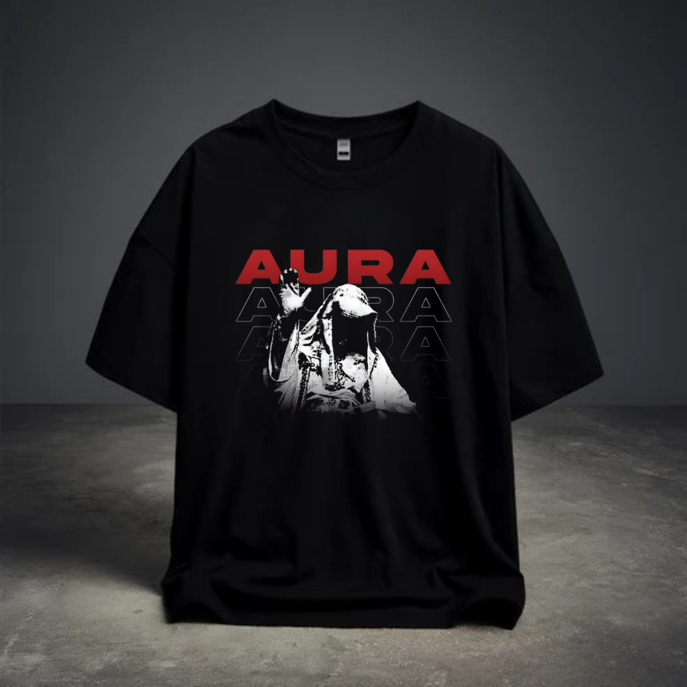DROP SHOULDER T-SHIRT - Aura