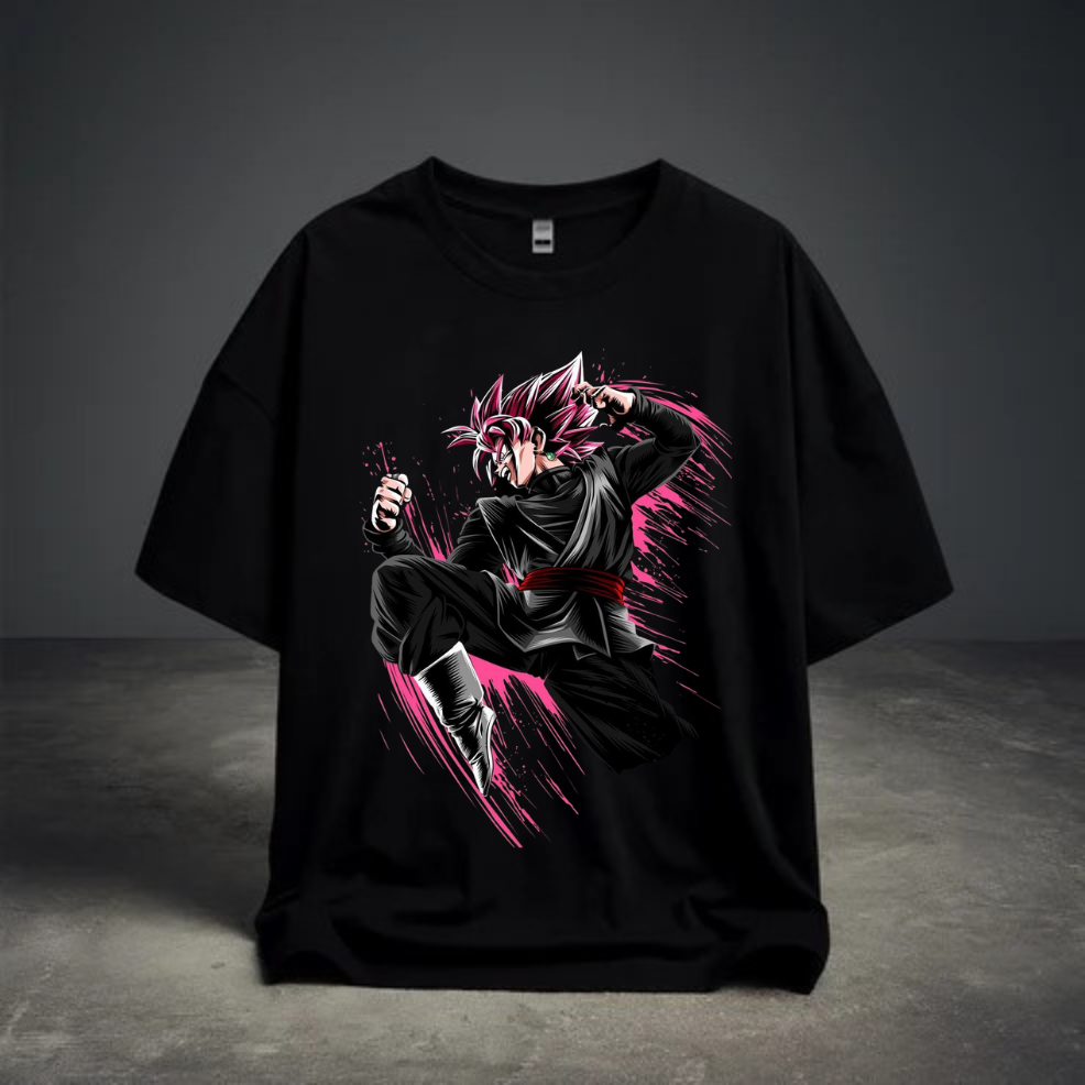 DROP SHOULDER T-SHIRT - Super Saiyan Rose