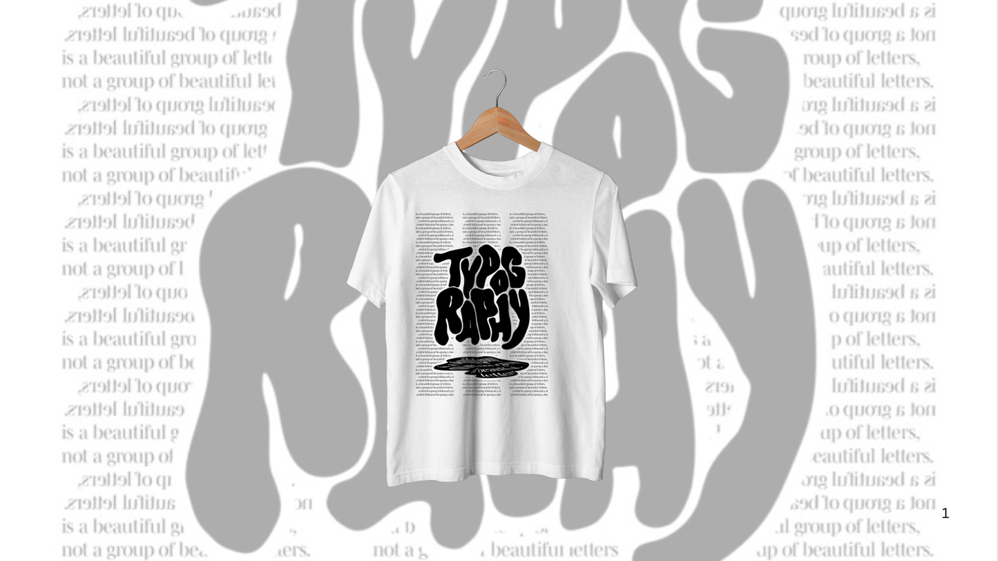 DROP SHOULDER T-SHIRT - Typography