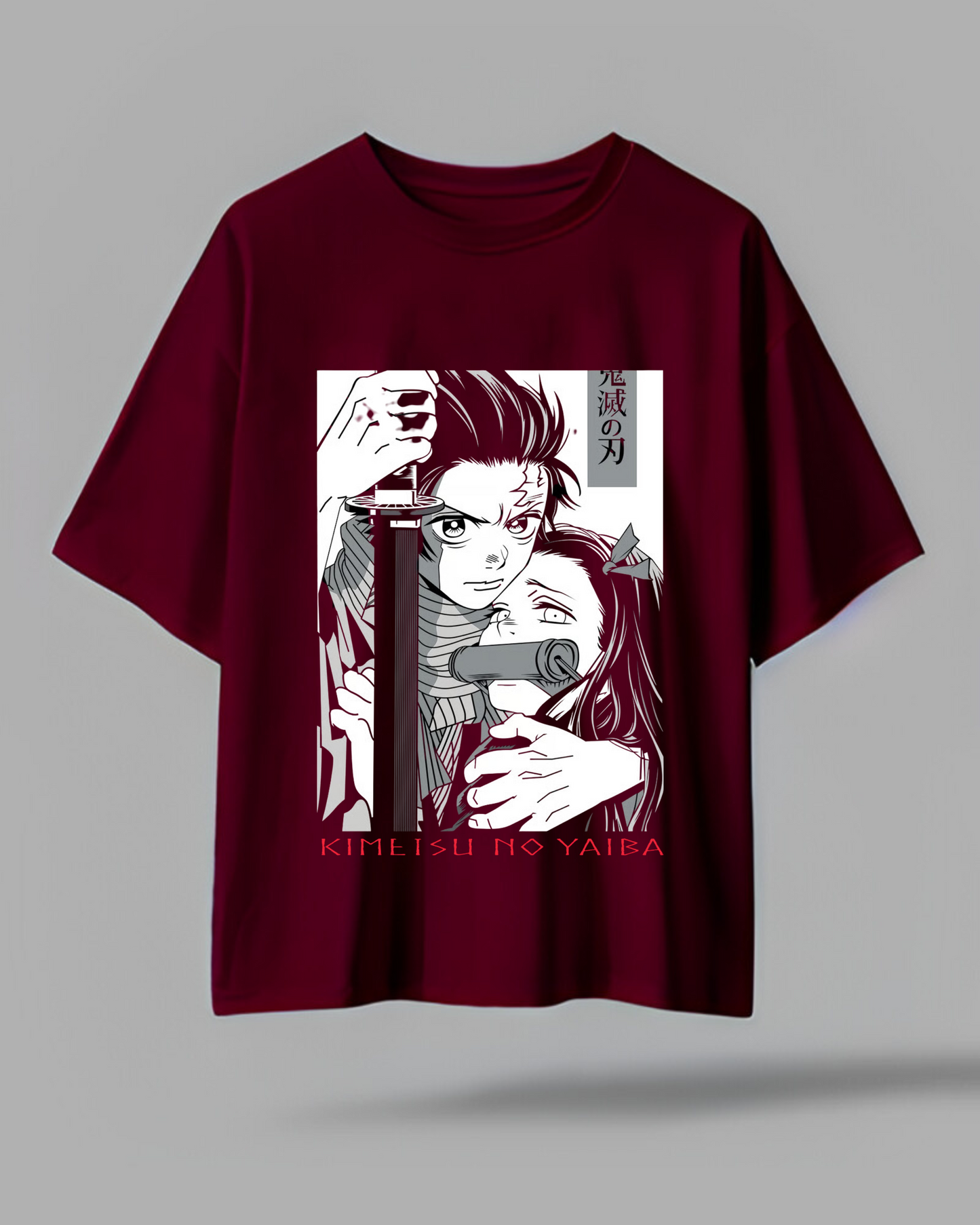 DROP SHOULDER T-SHIRT - Blades & Bloodline – Tanjiro x Nezuko