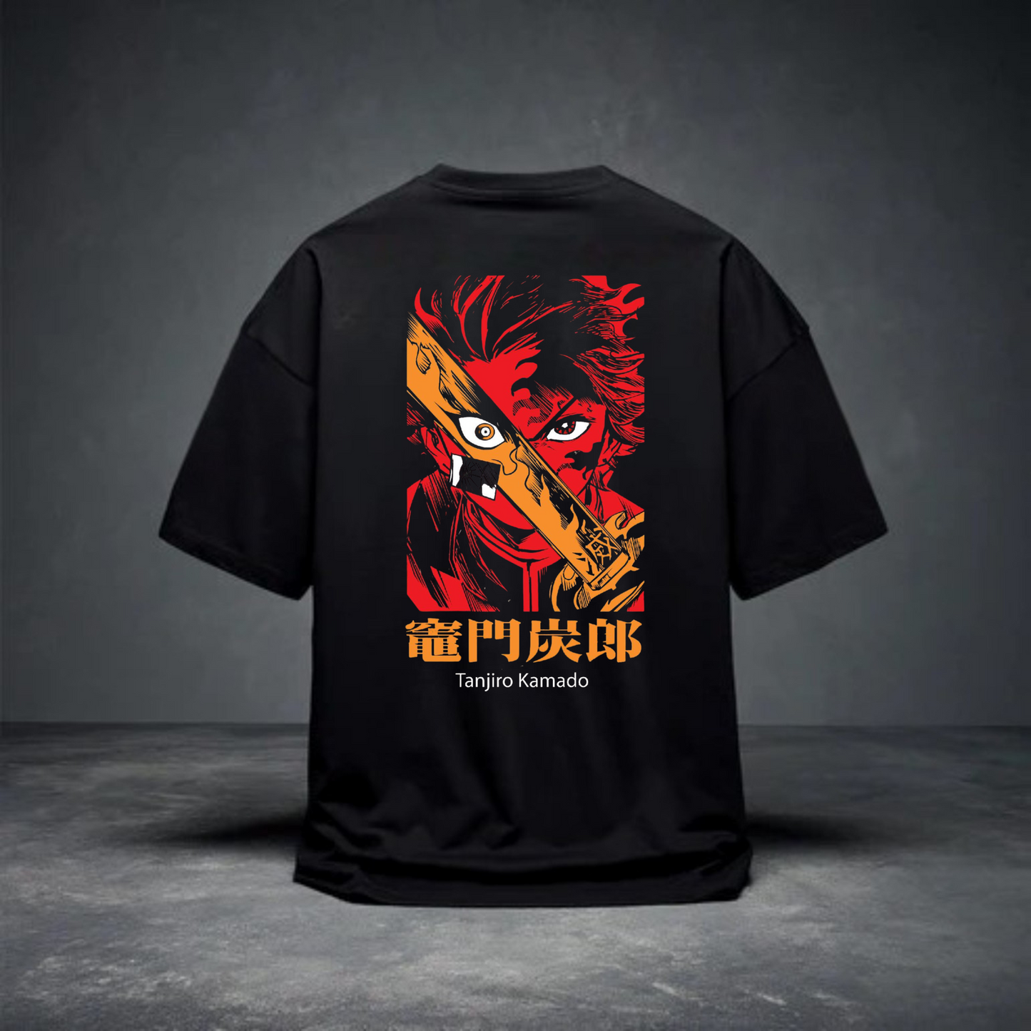 DROP SHOULDER T-SHIRT - Sun Breathing Tanjiro