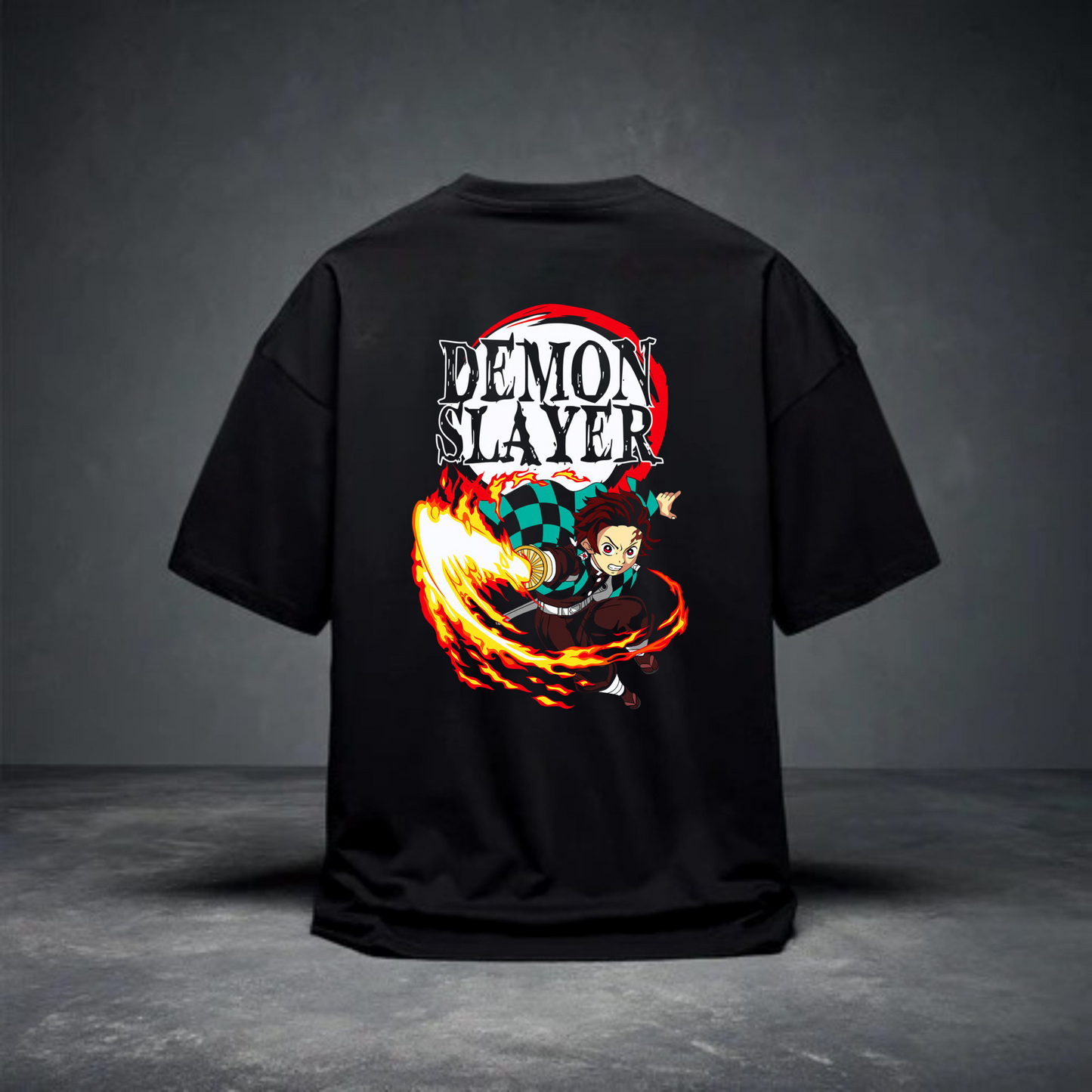 DROP SHOULDER T-SHIRT - Tanjiro Flame Strike