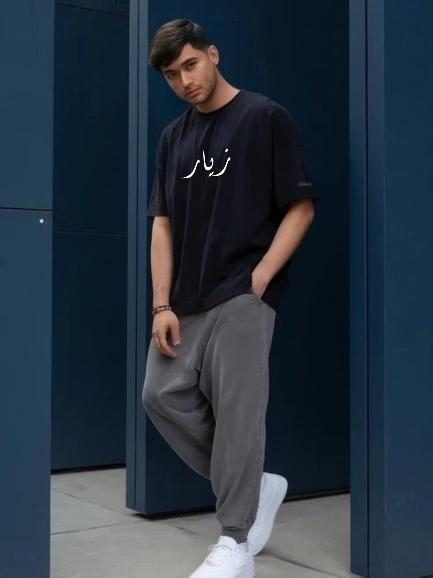 DROP SHOULDER T- SHIRT - The Original Script Black
