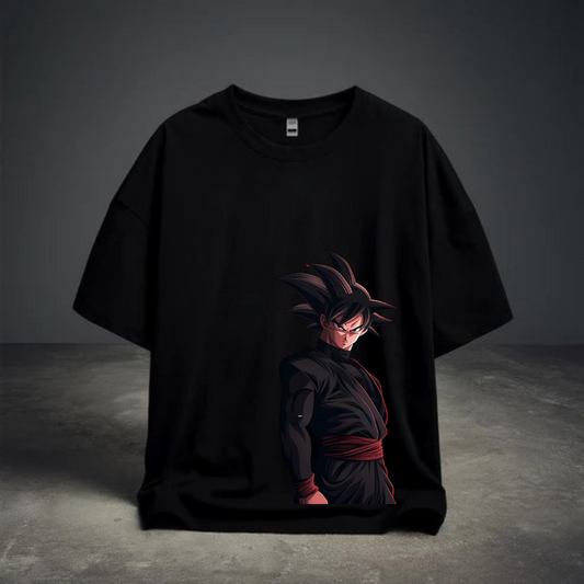 DROP SHOULDER T-SHIRT -  Black Goku