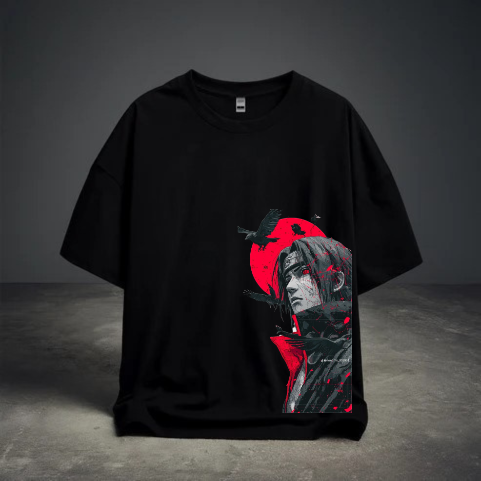 DROP SHOULDER T-SHIRT -  Crow of the Night