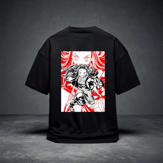 DROP SHOULDER T- SHIRT - Petals & Fangs