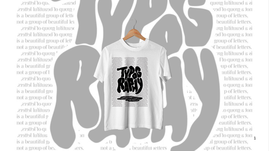 DROP SHOULDER T-SHIRT -  Typography