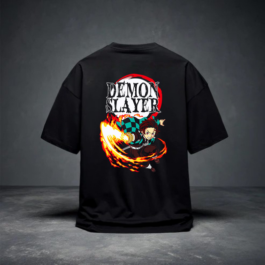 DROP SHOULDER T-SHIRT - Tanjiro Flame Strike