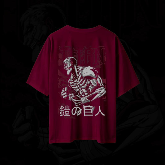 DROP SHOULDER T -SHIRT -  Crimson Colossus