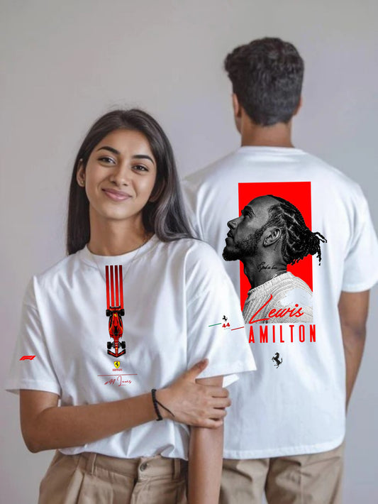 DROP SHOULDER T-SHIRT - Zyaar x 44: The Hamilton Ferrari Tribute