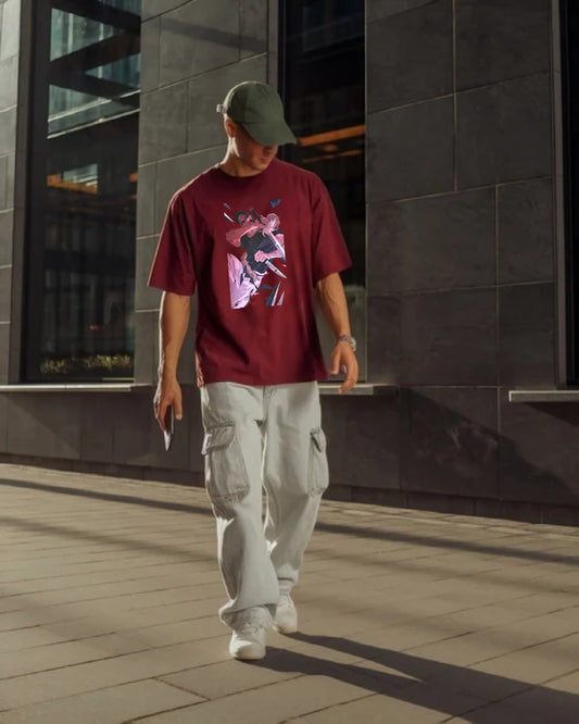 DROP SHOULDER T- SHIRT - Fang of Fushiguro