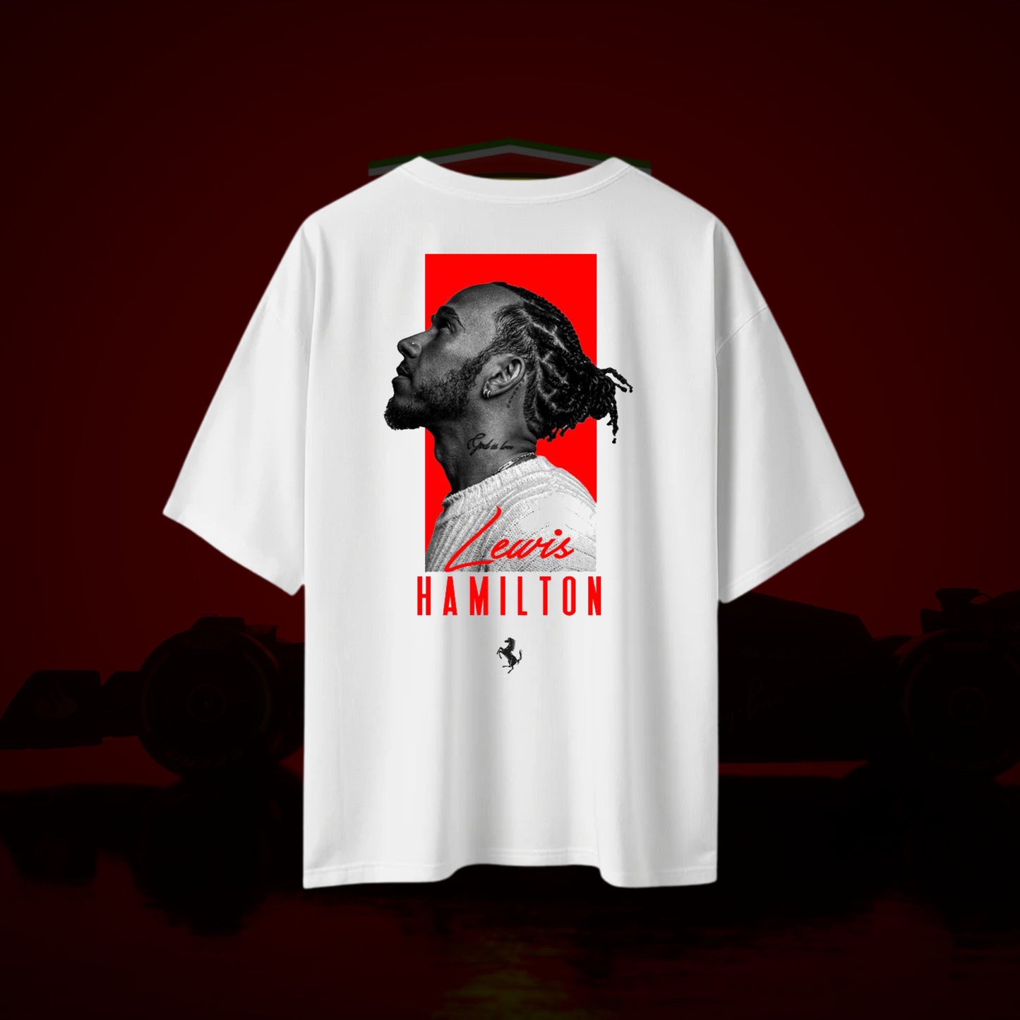 DROP SHOULDER T-SHIRT - Zyaar x 44: The Hamilton Ferrari Tribute